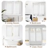 jinchan Linen Pinch Pleated Kitchen Curtains 36 Inch 2 Panels,
