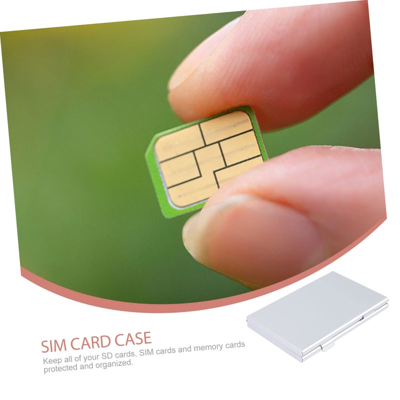 TEHAUX Memory Card Storage Box Shockproof Sim Cards Organizer Compact