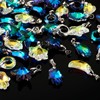Cheriswelry 36pcs Crystal Glass Pendants Starfish Donut Moon Hamsa Hand