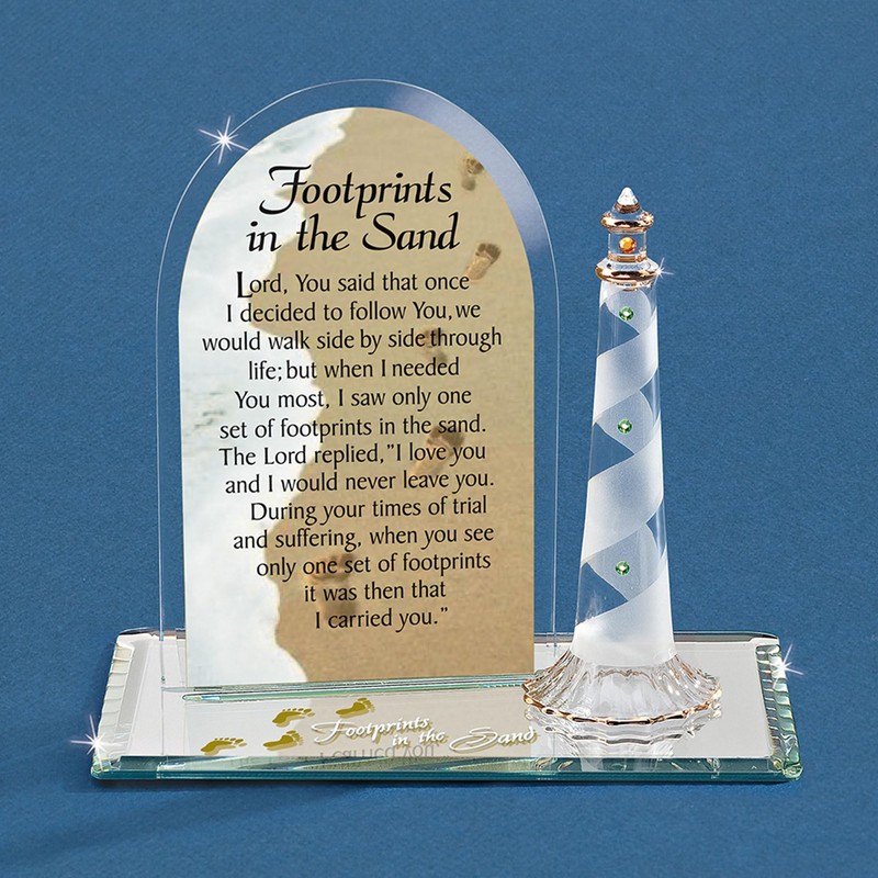 Glass Baron Footprints in the Sand Figurine
