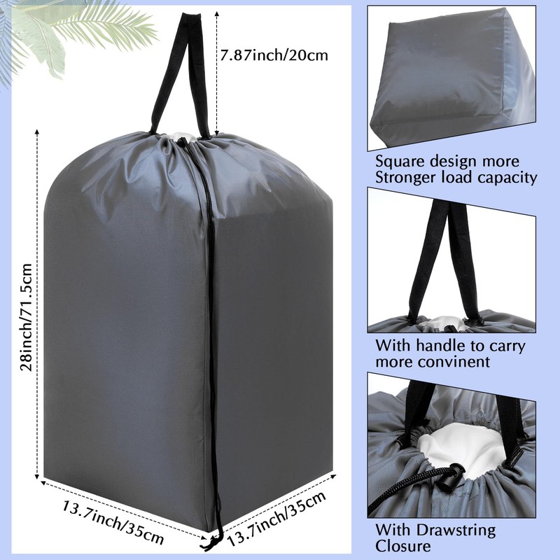 SilTriangle 5 Pcs Travel Laundry Bag with Handles and Drawstring