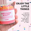 Donut Worry Scented Candle, Natural Soy Candle w/Strawberry, Cream Donut