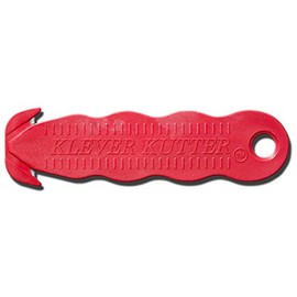 Klever Kutter KCJ-1R Safety Box Cutter, Red, 5 per Pack