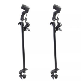 LEDupdates 2 x Trade Show light pole clamp stand for table convention fair show flea market