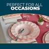 Silver Spoons Elegant Round Blush Wavy Rim Plastic Salad Plates