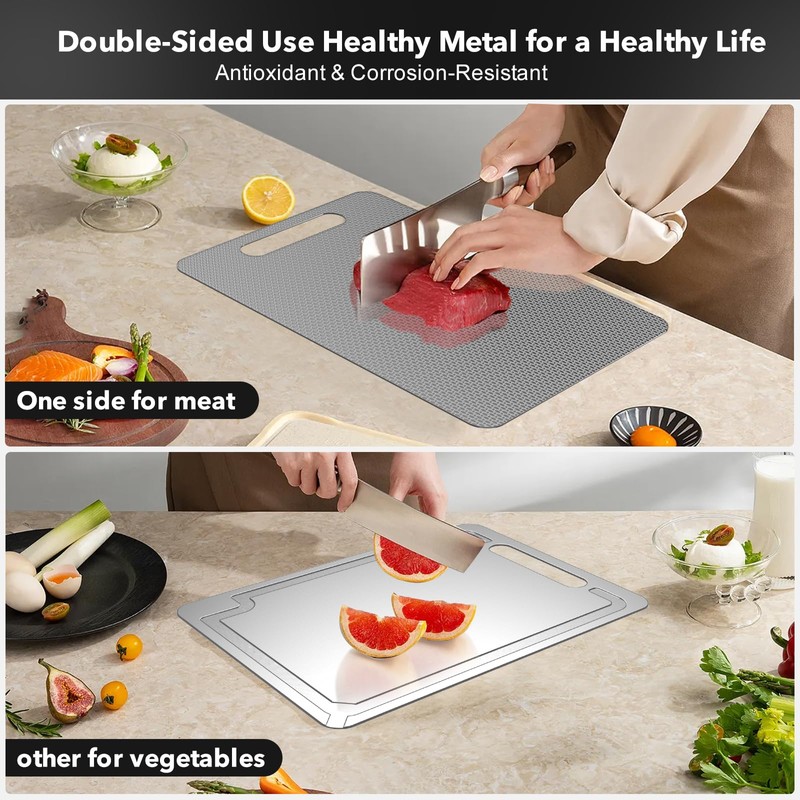 Laokiiy Titanium Cutting Board -100% Pure Titanium Cutting Boards For