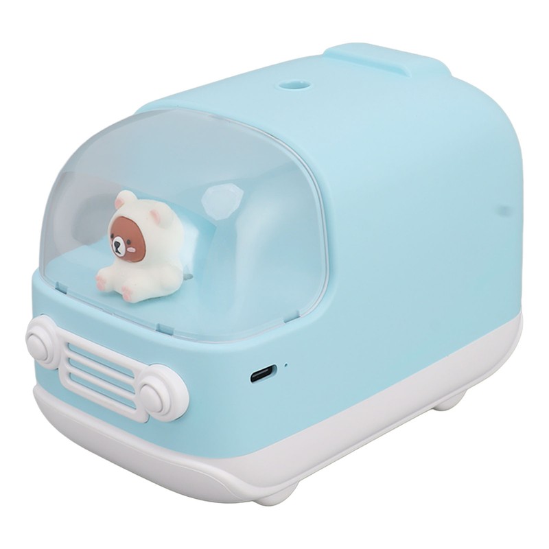 Cute Small Humidifier 350ml Bear Bus Shape USB Charging Portable