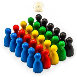 Waldfelsen® Halmakegel: 30 Halma Gel Made of Beech Wood in Five Accessories for Board Games