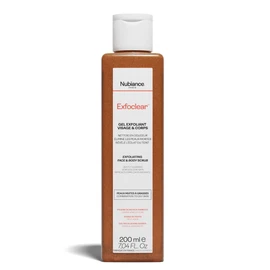 NUBIANCE - Exfoclear® Face and Body Scrub - 200ml - Face and Body Scrub with Fruit Acids Cleansing Gel for Oily or Dry Skin Against Blackheads Body Scrub