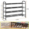 LINZINAR Shoe Rack Long 4 Tier Shoe Storage Organizer Metal