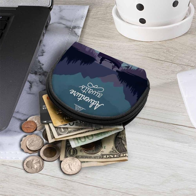 IBILIU Small Coin Purse Kayak In A Mountain Lake At