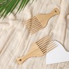 2 PCS Bamboo Comb Set for Afro Hairstyle, Natural Anti-Static