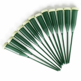 25 Pcs Floral Water Tubes with Caps, Green Plastic Flower Tubes Floral Vials Flower Arrangements Accessories for Bouquet Stem Supplies, 5.7 Inches