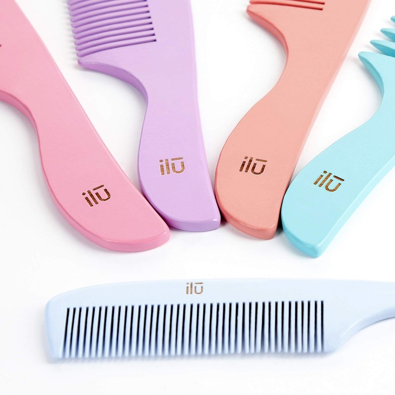 4B ILU BambooM Eco-friendly Bamboo Comb (Close Teeth - Pink