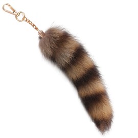 Ikacvb Cute Furry Tail Keychain Fox Therian Tails Key Chains Women Cute Furry Tail For Cosplay Tail Key Chain Handbag Accessories Christmas