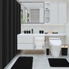 XLHOMO Bathroom Sets with Shower Curtain and Rugs, 27PCS Black