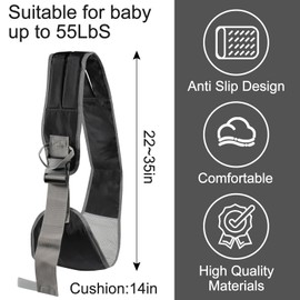 Baby Carrier, Portable Baby Carrier with Adjustable Comfortable Shoulder Straps, Breathable Children's Sling for Infants and Toddlers up to 55 kg, 5-42 Months (Black)