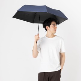 LIEBEN-0741 Folding Parasol Cool Plus UV Thermal Shielding Mini Umbrella, Plain, Women's, 21.7 inches (55 cm) x 6 Ribs, 100% Light Blocking, Fabric Uses 100% UV Protection, 1st Grade Light Shielding