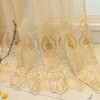 Amidoudou 1 Pair European Jacquard Sheer Curtains Embroidered Tulle Curtains