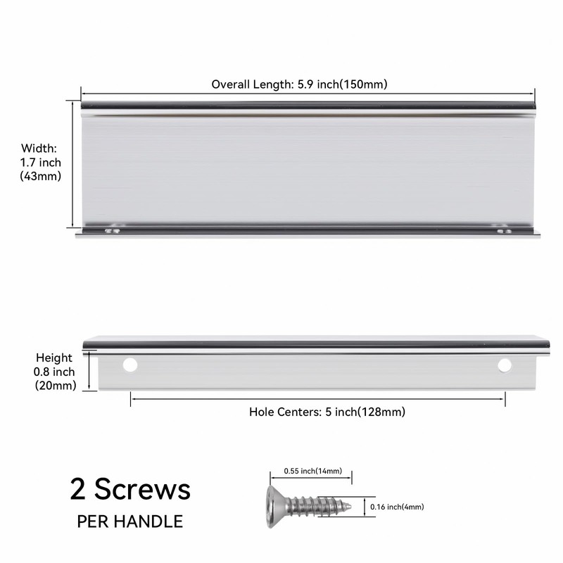 ScentFlows 10 Pack Kitchen Cabinet Pulls Brushed Nickel Cabinet Handles,