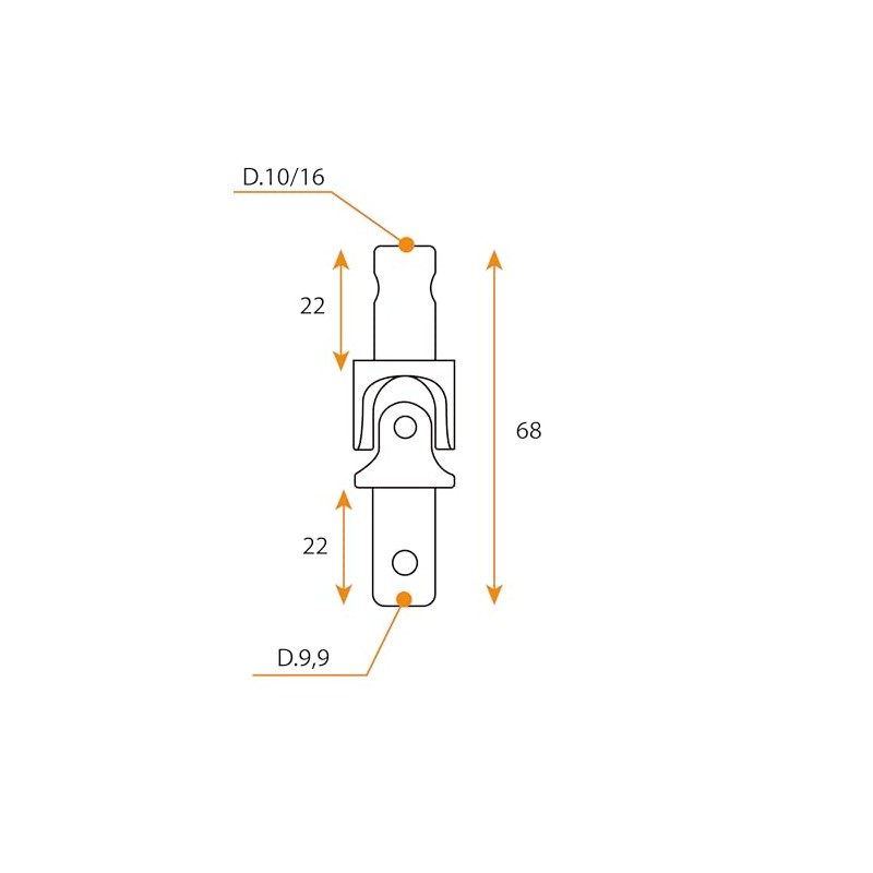 Universal Joint - Knee Support for Training - Steel -