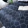 Feelyou Twin Duvet Cover Set Navy Blue, Soft Geometric Diamond
