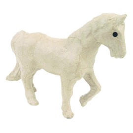 Décopatch - Ref AP108O - Small Horse - Papier Maché Object to Decorate - 13 x 4 x 11cm - Decorate with Décopatch Papers & PaperPatch Glue, Glitter, Paints