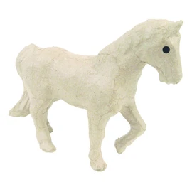 Décopatch - Ref AP108O - Small Horse - Papier Maché Object to Decorate - 13 x 4 x 11cm - Decorate with Décopatch Papers & PaperPatch Glue, Glitter, Paints