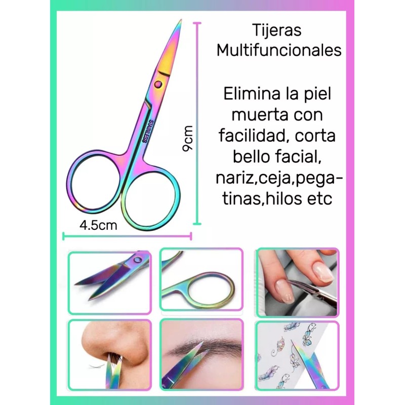 Noved Kit De Manicura Para Uñas Alicate+empujador+tijeras