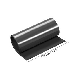 sourcing map PVC Heat Shrink Tube 125mm Flat Width Wrap for Dual Layer 18650 1 Meter Black
