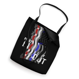 Police Fire EMS First Responder American Flag Tote Bag
