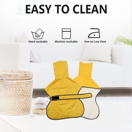 Greyhound Raincoat with Reflective Stripe, Waterproof, Adjustable Vest - Stylish Premium Dog Raincoats for Greyhounds, Lurchers and Whippets - Yellow - S