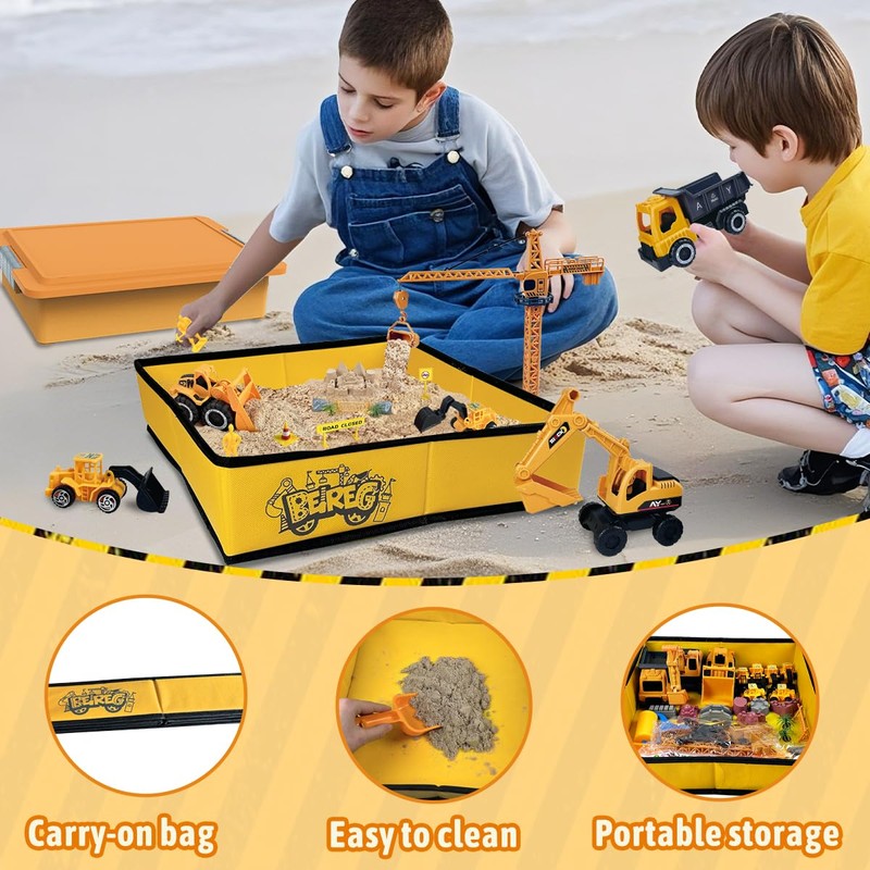 BEIREG Construction Sensory Sand Kit - 42 PCS Building Set