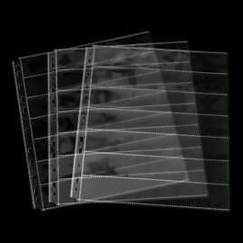 AG shop plastic Archival Storage Sheets for 35mm Film Negatives 7 Strips 30 Pack| archive safe filing sheets for ring binder| Negative filing sheets| archivial sleeves| film negative holder