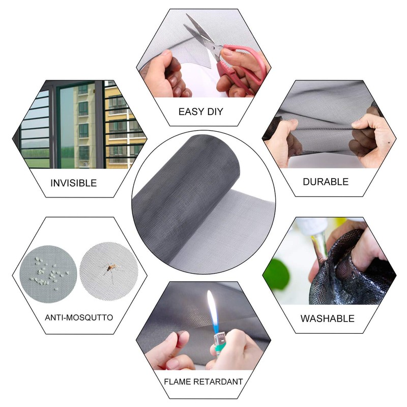 Screen Repair Kit for Windows and Doors 48” x 100"