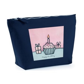 Hippowarehouse Happy Birthday Cupcake Printed Make up Cosmetic wash Bag 18x19x9cm
