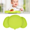 Kids Divided Plates Safe Silicone Foldable Prevent Slipping Toddler Suction