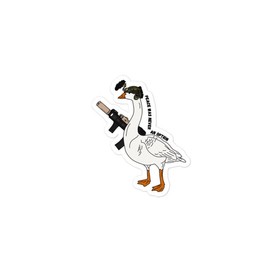 Peace Was Never an Option Tactical, Goose Sticker, Funny Military Style, Funny Stickers, Stickers for Water Bottles, Laptops, Books, etc. Decor Decorative - Size: 4x4, Pack: 2