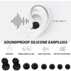 DWFYOI Neu Flexibles Silikon,Ohrstöpsel zum Schlafen,Ultraweiche wiederverwendbare geräuschreduzierende Ohrstöpsel für