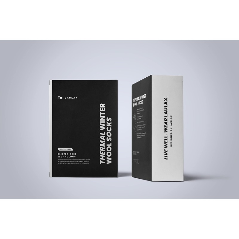 Laulax Ladies 2 Pairs Merino Wool Seamless Toe Winter Ski