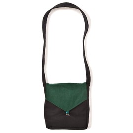 HEMAD Larie Medieval Bag Made of Wool Felt Black/Red, Black-Green, Black-Blue, Black-Brown, LARP, black-green, Unit size