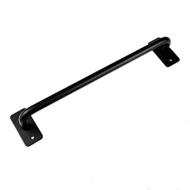 SUYA 285mm Rustic Sliding Barn Door Handle Pull Heavy Duty Solid Carbon Steel Door Pull Handle for Gates Garage Shed,Exterior and Interior use,Black(2PCS)