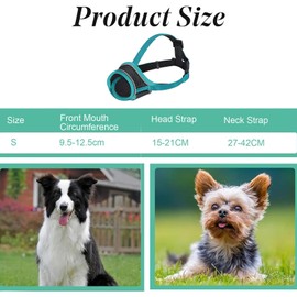 Adjustable Soft Mesh Dog Muzzle for Small Dogs & Puppies - Anti-Bite, Anti-Bark, Anti-Chew Comfort Fit with Breathable Design & Secure Strap - Safe Training Muzzle for Small Breeds (Size S)