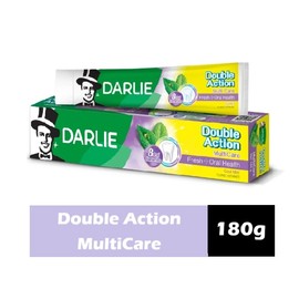 DARLIE Double Action MULTICARE Cool Mint Fluoride Toothpaste 180G - Fresh Oral Health 8 Oral Benefits Double Mint Fresh