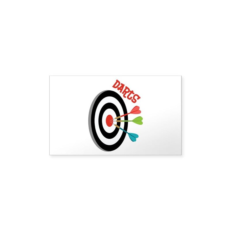 CafePress Darts Sticker Rectangle Bumper Sticker Car Decal