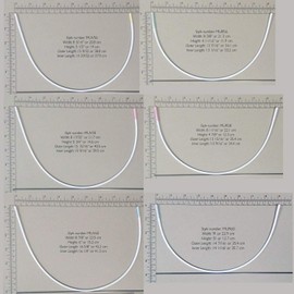 Porcelynne Carbon Steel Replacement Underwire Repair - Nylon Coated - Heavy Gauge Sturdy Wire for Bras - Vertical Wire Size 56-1 Pair - See Pictures for Measurements and How to Order