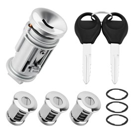Ignition Switch Lock Cylinder Assembly & Door/Trunk Lock Cylinder with Keys, Compatible with 1998-2001 Wrangler TJ, Replaces# 703719, DL6946