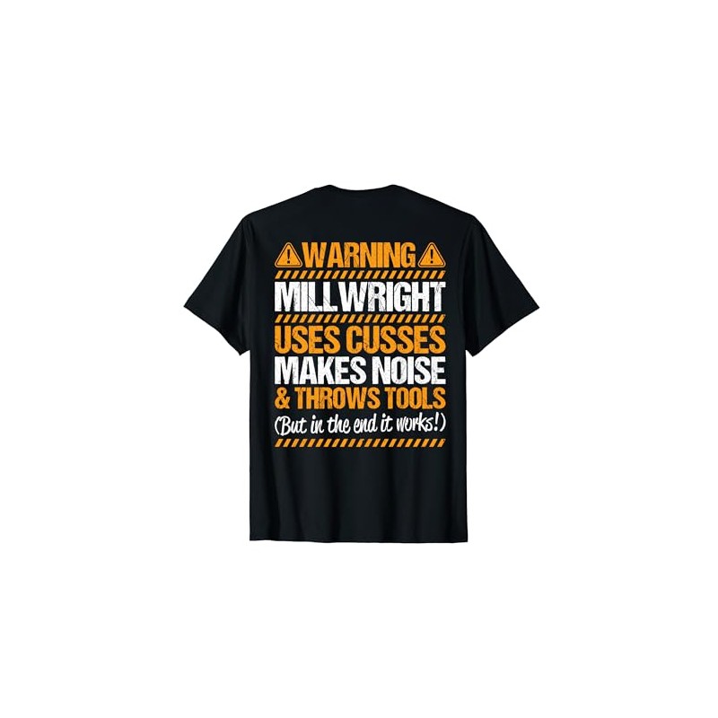 Millwright Industrial Mechanic Throws Tools Millwright T-Shirt