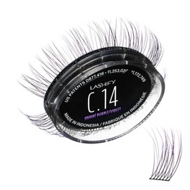 Lashify Curl 14mm Gossamer Eyelash Extensions Refill in Ombre Purple, Easy DIY False Lashes for a Natural Look