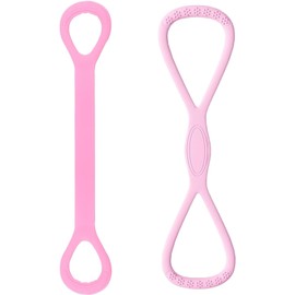 2 PCS Lexziuo Figure 8 Resistance Bands, Elastic Stretch Bands for Arm, Back, and Shoulder Exercises, with Pull Rope for Chest and Leg Workouts, Ideal for Home Gym Training